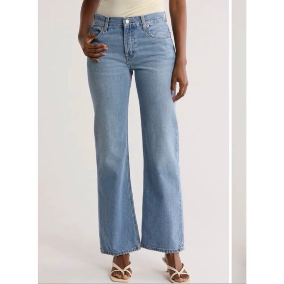 Etica Amis Relaxed Boot Blue Jeans in Atwater Size 27 NWT High Waisted Denim - Picture 1 of 16